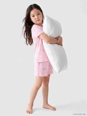 Şortlu Pijama Takımı PEMBE BASKILI