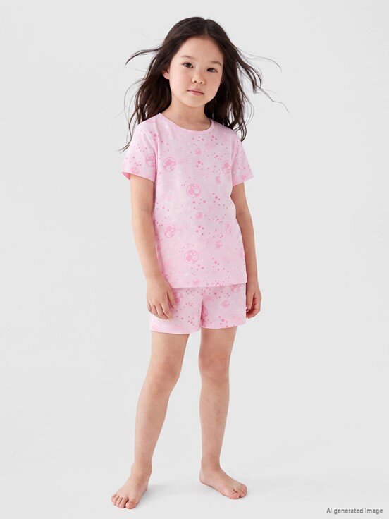 Şortlu Pijama Takımı PEMBE BASKILI
