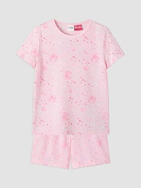 Şortlu Pijama Takımı PEMBE BASKILI