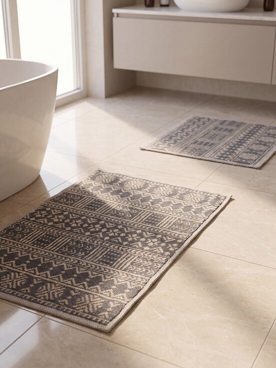 Banyo Paspası GRİ BASKILI