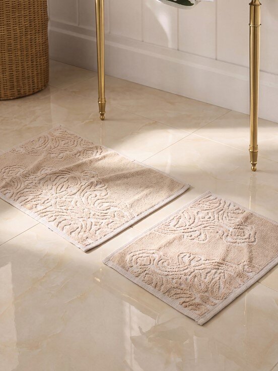 Banyo Paspası EKRU BASKILI