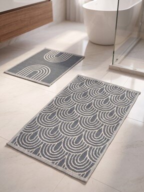 Banyo Paspası GRİ BASKILI