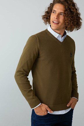 U.S. Polo Assn. Erkek Triko Basic Kazak