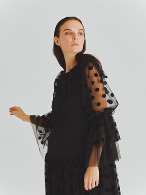 Roman Puantiyeli Abiye Elbise