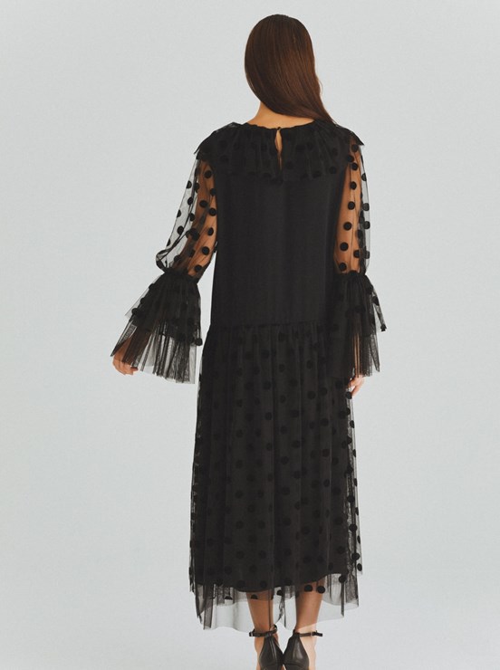 Roman Puantiyeli Abiye Elbise