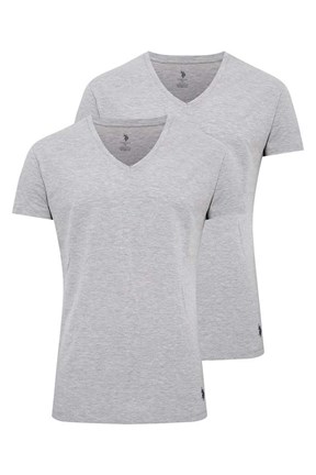 U.S. Polo Assn. Erkek 2 Li Kısa Kol V Yaka Atlet