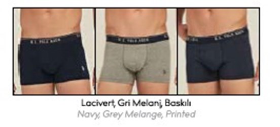 U.S. Polo Assn. Erkek 3 Lü Boxer