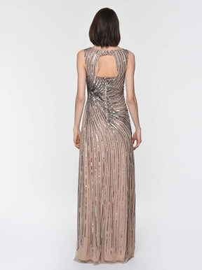 Roman Payet İşlemeli Abiye Elbise