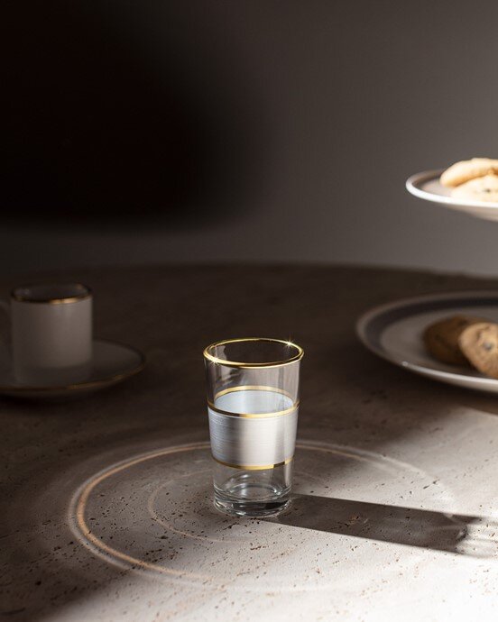 Chapelle - Heike Platinium 4-lü Kahve Yanı Bardağı Seti - 100ML