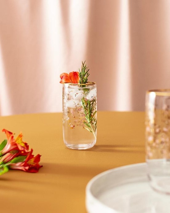 Musette - Fleur de Lierre Gold 4 lü Meşrubat Bardağı Seti - 365ML