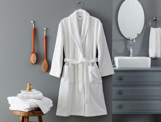Riz Şalyaka Unisex Bornoz
