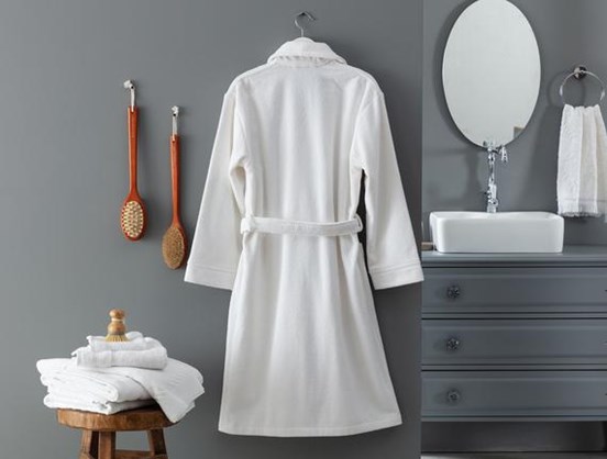 Riz Şalyaka Unisex Bornoz