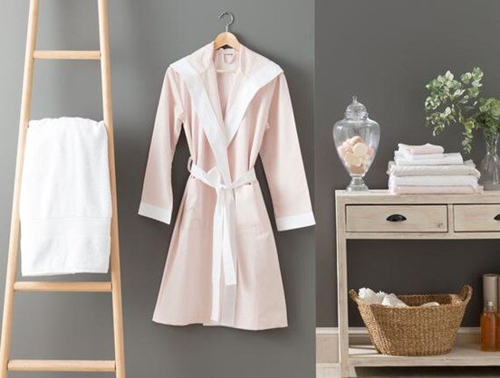 Voleta Kapüşonlu Percale Bornoz