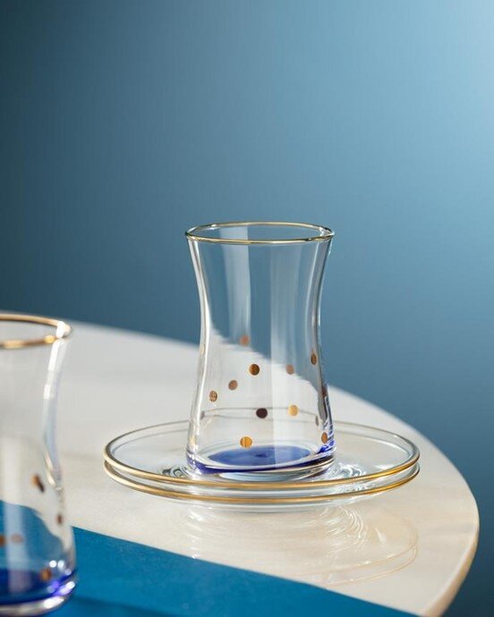 Gemma - Points Dorés Gold 12 Parça Çay Seti - 170ML