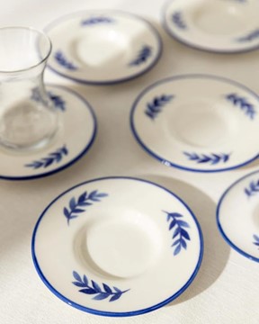 Luxe Feuille 6'lı Çay Tabağı Seti