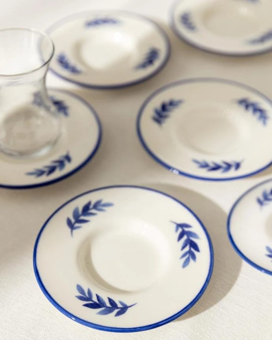 Luxe Feuille 6'lı Çay Tabağı Seti