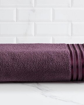 Maynor Bordürü Floşlu Banyo Havlusu