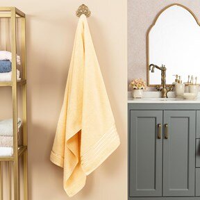 Maynor Bordürü Floşlu Banyo Havlusu