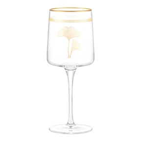 Musette - Lovely Ginkgo Leaves 4 lü Şarap Kadehi Seti - 320ML
