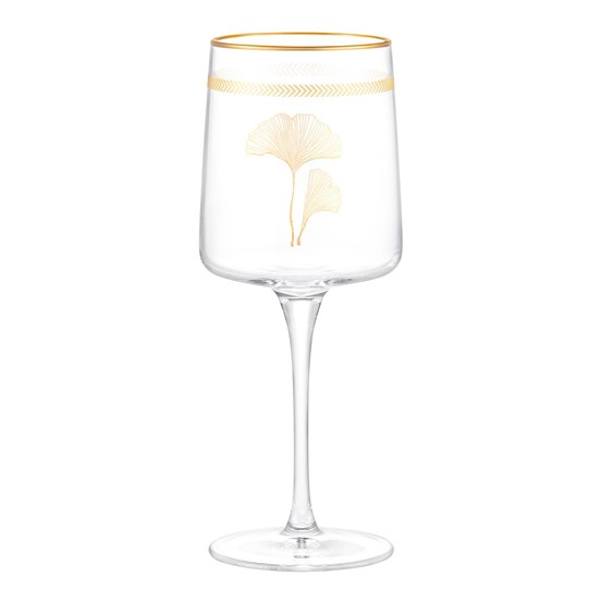 Musette - Lovely Ginkgo Leaves 4 lü Şarap Kadehi Seti - 320ML