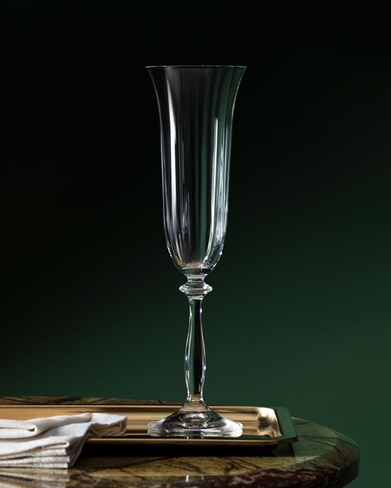Lucinda Optikli 4'lü Kristal Şampanya Kadehi Seti - 190ML