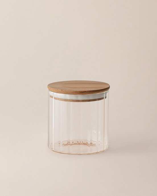Lunel Optikli Silindir Cam Kavanoz - 700ML - Mini Boy