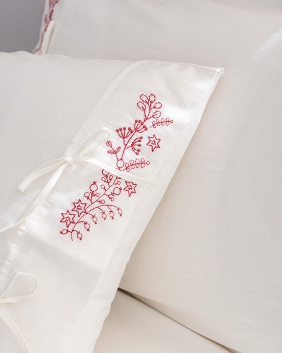 Relief King Size Nakışlı Nevresim Takımı