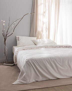 Relief King Size Nakışlı Nevresim Takımı