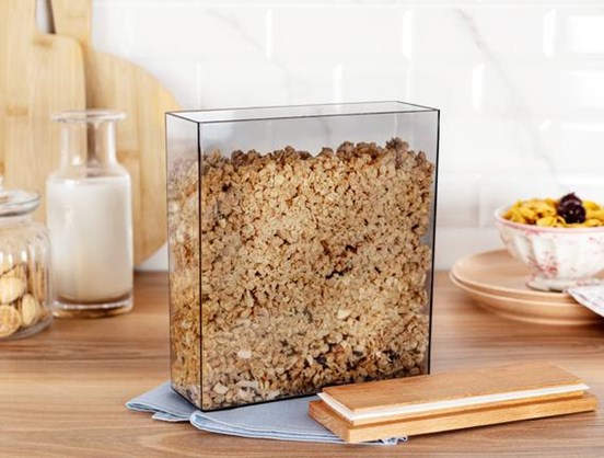 Lucille Ahşap Kapaklı Saklama Kabı 2500ML