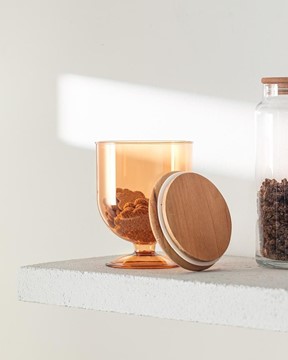 Marion Ahşap Kapaklı Saklama Kabı 900ml