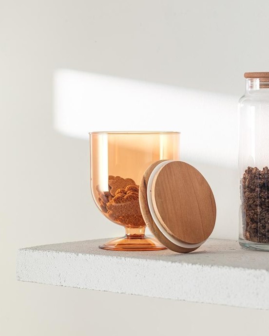Marion Ahşap Kapaklı Saklama Kabı 900ml