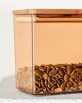 Lucille Ahşap Kapaklı Saklama Kabı 1200ml