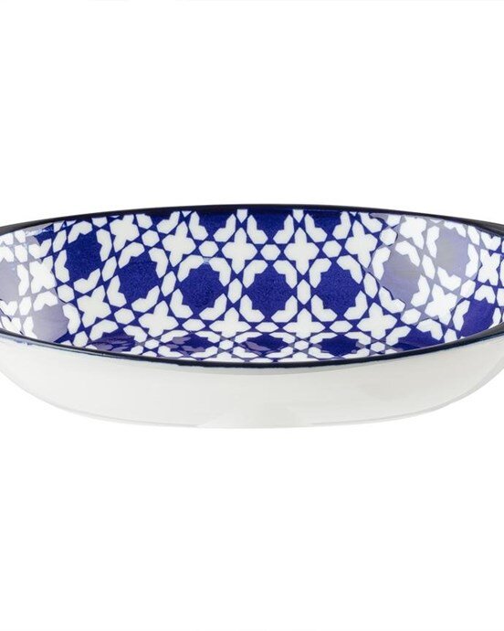 Rêve Bleu Brest New Bone China Oval Kulplu Tabak