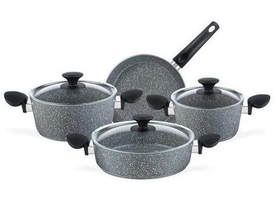 Gordes Granite Look 7 Parça Tencere Seti