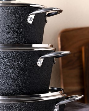 Noir Titanium 7 Parça Tencere Seti