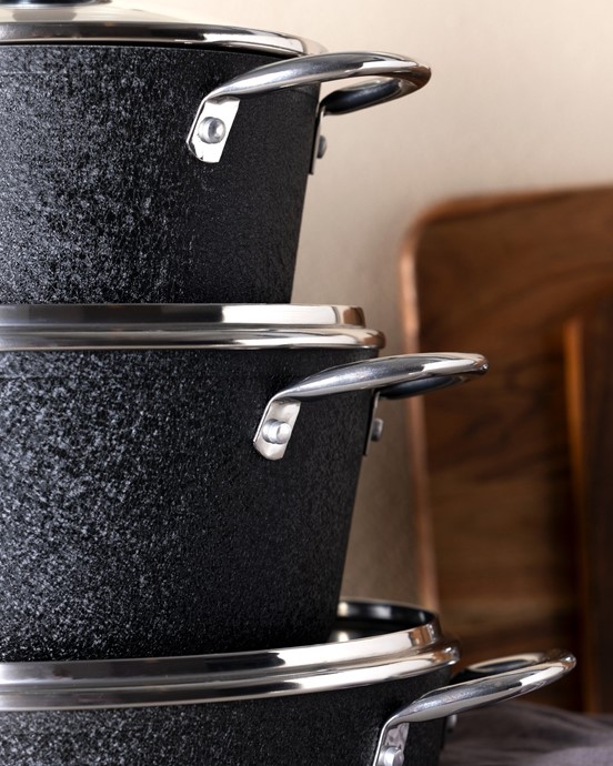 Noir Titanium 7 Parça Tencere Seti