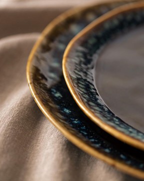 Delron 24 Parça Yemek Takımı Gold/Platin