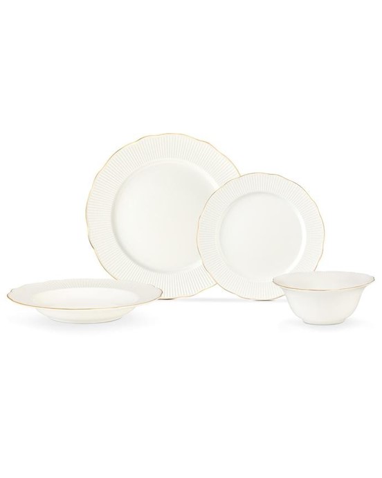 Delron 24 Parça Yemek Takımı Gold/Platin