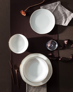 Collin 24 Parça Yemek Seti Gold/Platin