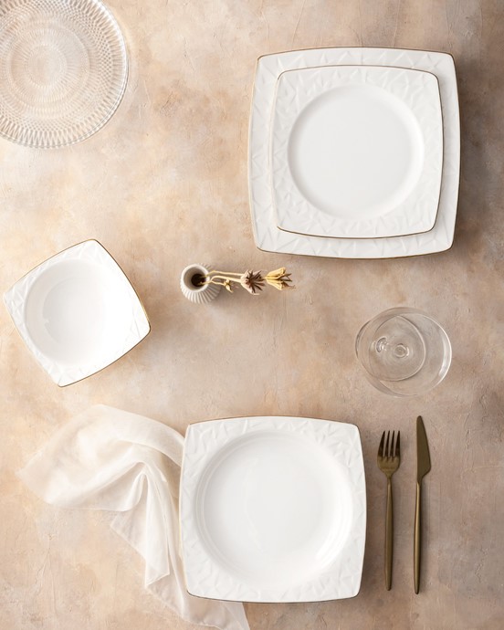 Nova 24 Parça Yemek Takımı Gold/Platin