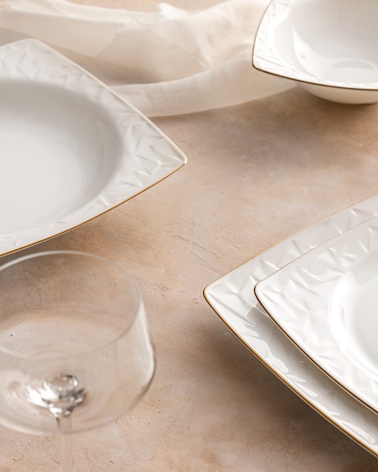 Nova 24 Parça Yemek Takımı Gold/Platin