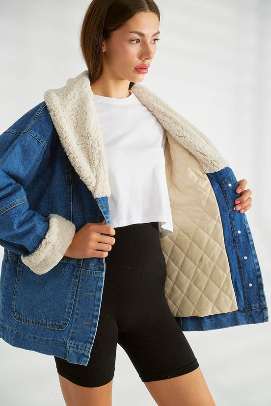 Robin Peluş Detaylı Cepli Jean Mont