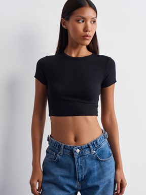Dilvin Modal Crop Top