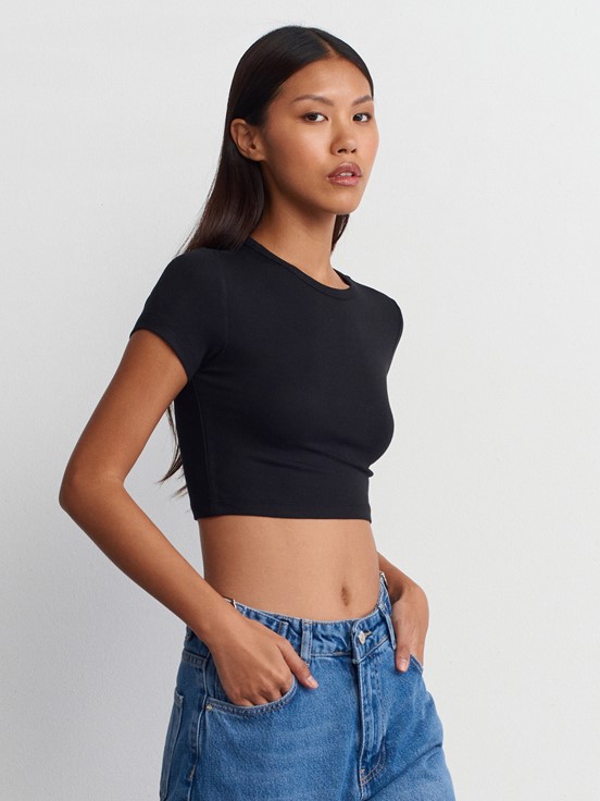 Dilvin Modal Crop Top
