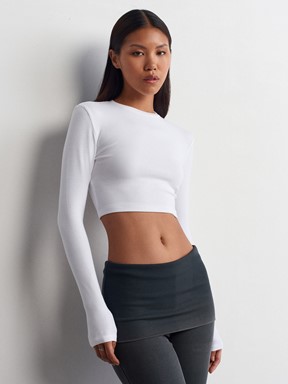 Dilvin Uzun Kollu Crop Top