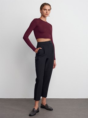 Dilvin Uzun Kollu Crop Top