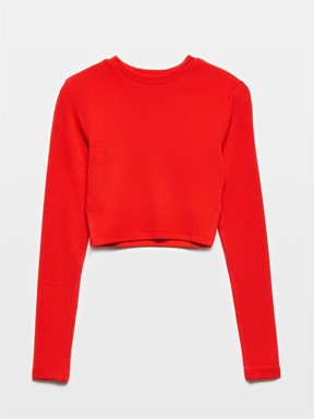 Dilvin Uzun Kollu Crop Top