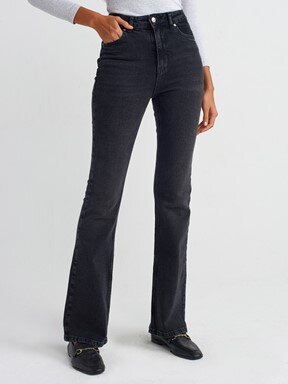 Dilvin Likralı Flare Denim Pantolon