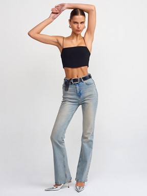Dilvin Askılı Crop Top
