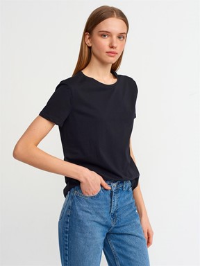 Dilvin Bisiklet Yaka Basic T-Shirt